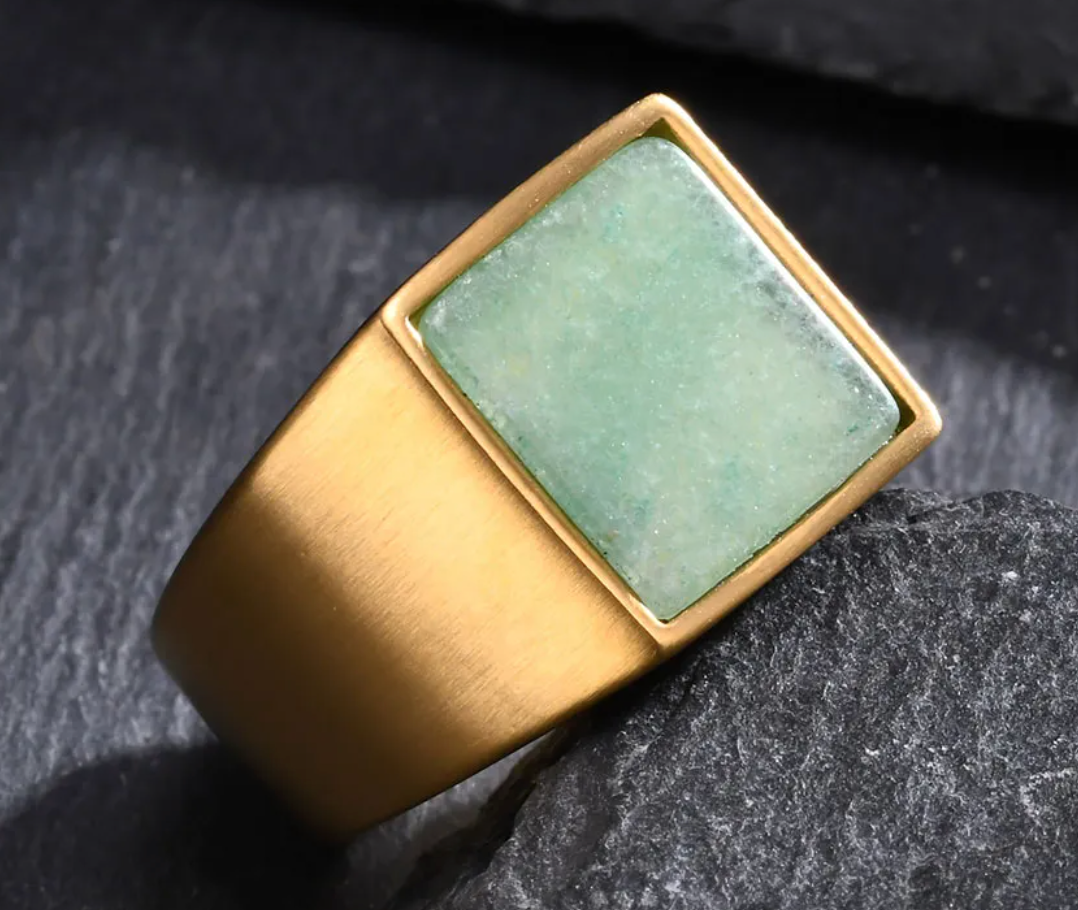 Signet ring turquoise Gold