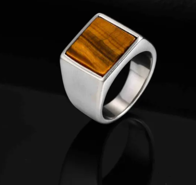 Signet ring Tiger Eye